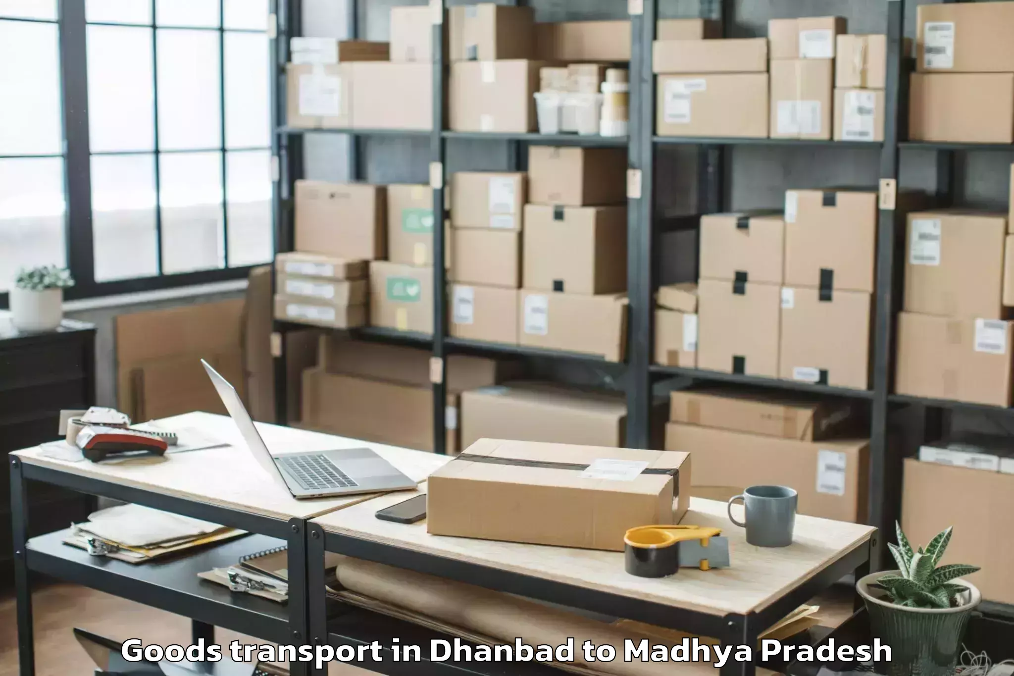 Reliable Dhanbad to Baldevgarh Goods Transport